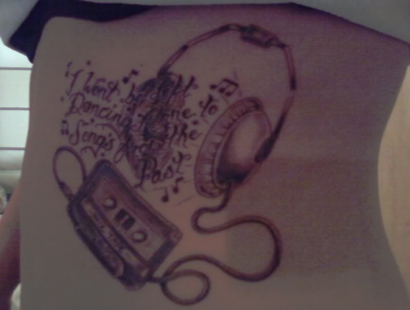 lyrics tattoo. lyrics tattooed on me too.