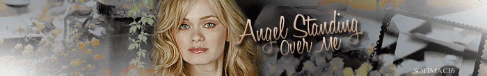 Angel Standing Over Me Banner By Atari