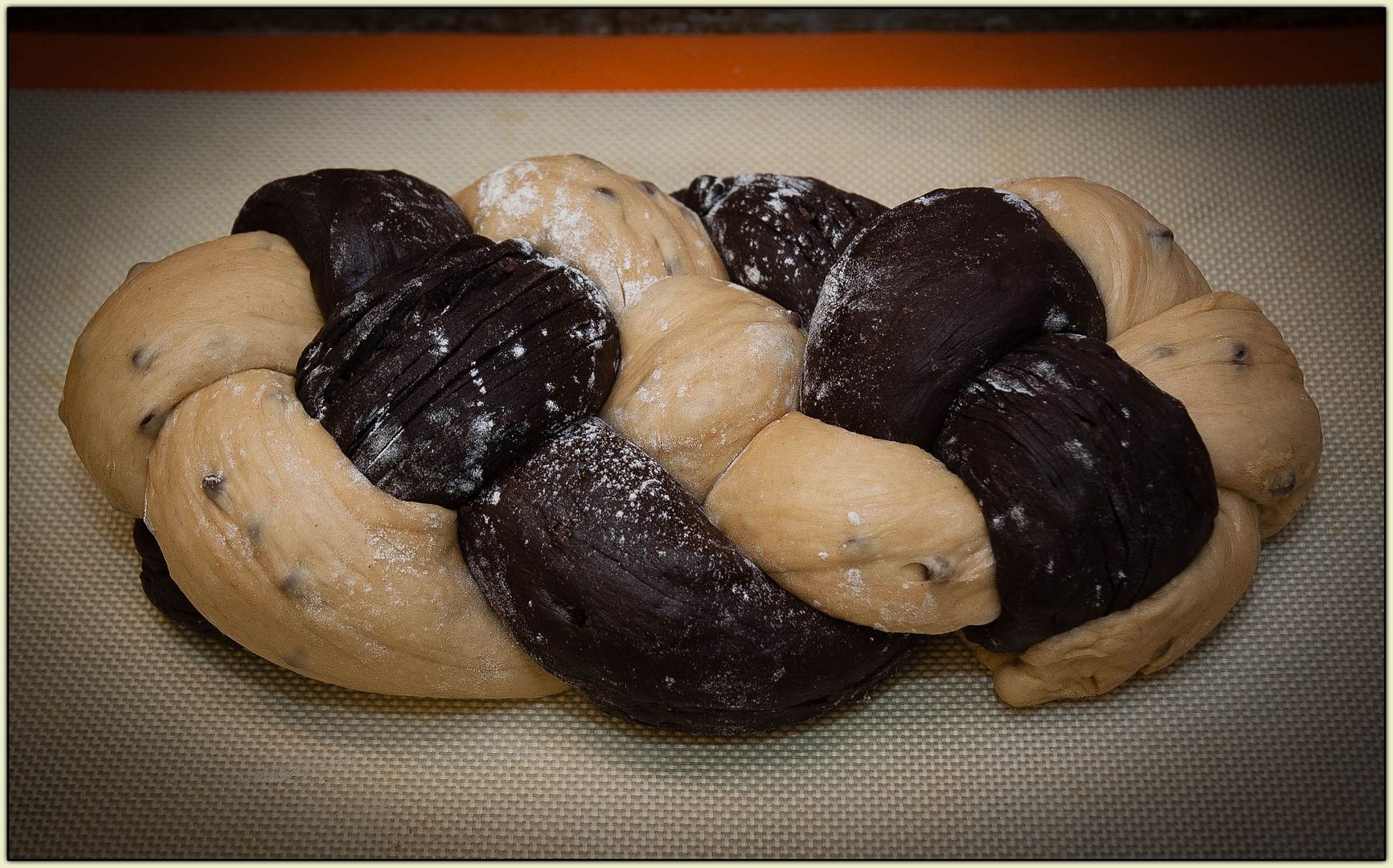 Double Chocolate Chip Challah - Raw