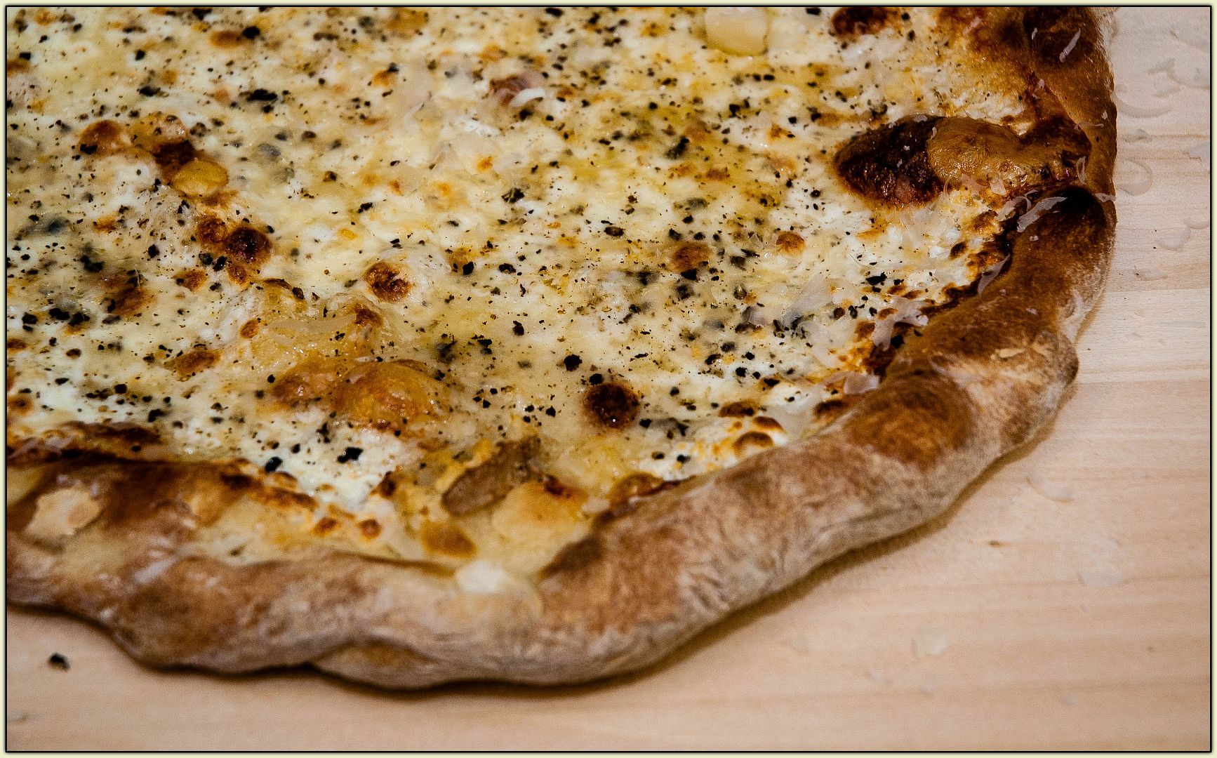 Three-Cheese Pizza - up close