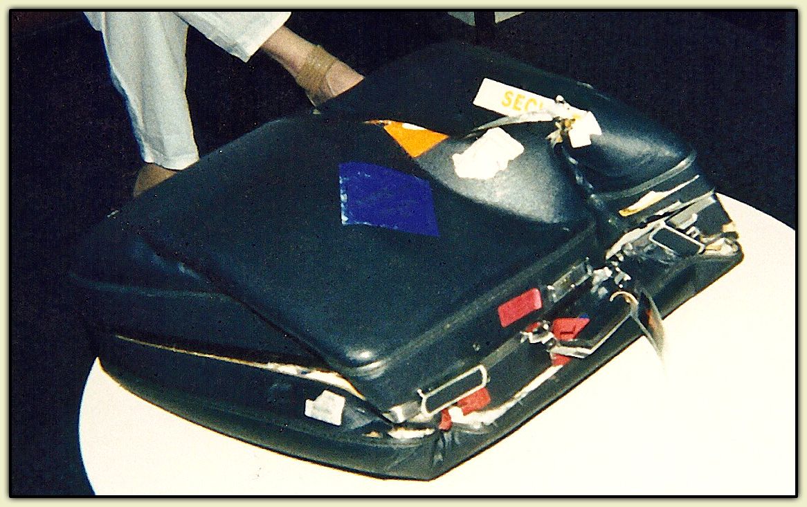 Squishcase: flattened American Tourister bag