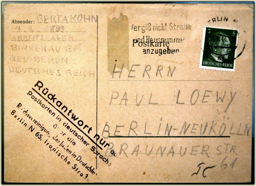 Postcard address