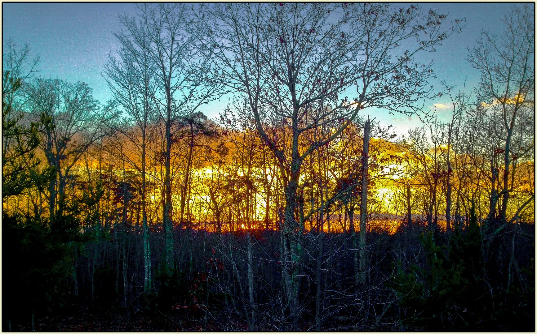 Sunset atop Starr Mountain