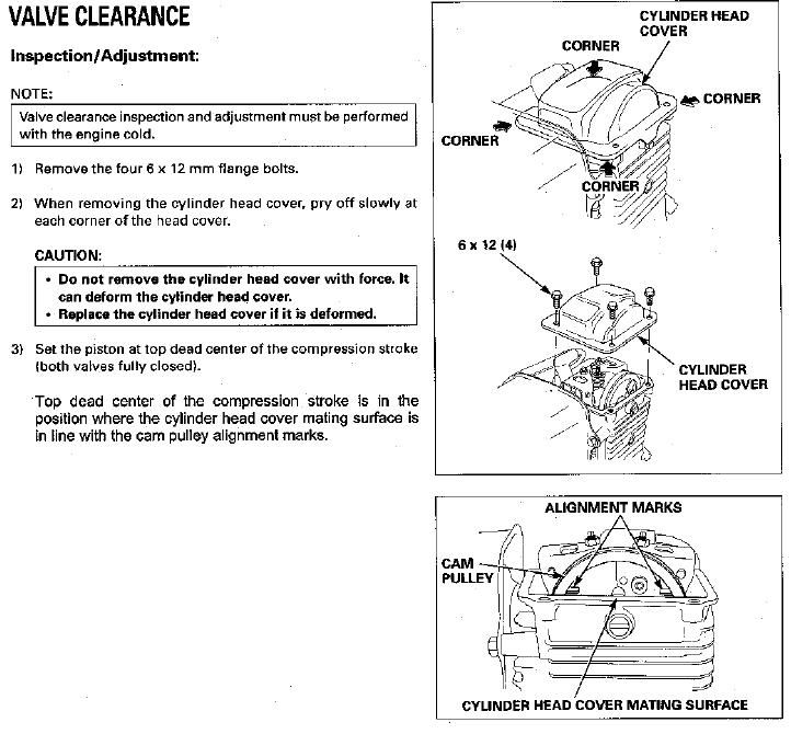 Honda mower valve clearance #5