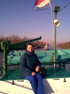 op de boot naar Dordrecht