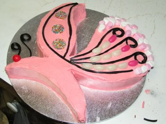 birthday cake stencil. butterfly irthday cake