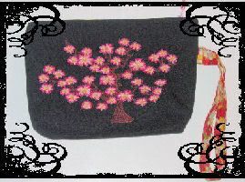Cajun Cherry Blossom Wristlet