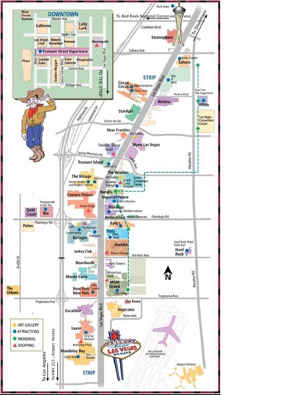 las vegas strip map. Las Vegas Strip Map 1 Image