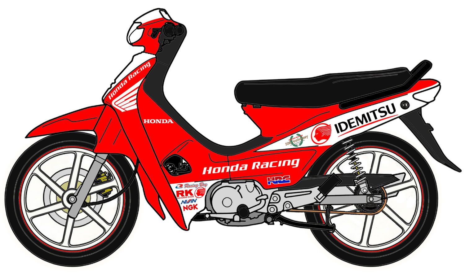 Absorber honda wave 100 #6