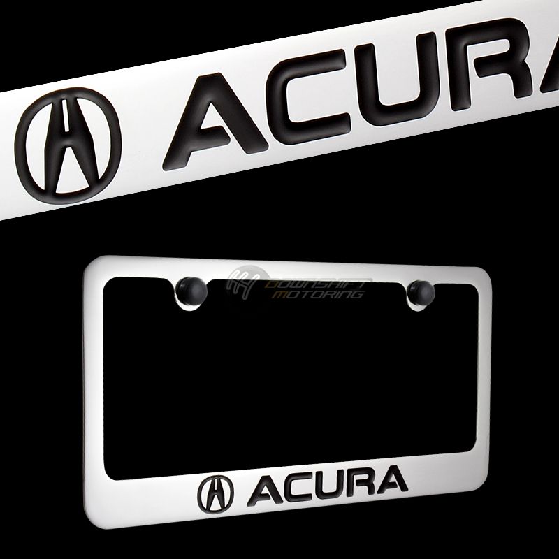 Warranted Acura MDX Chrome Brass Metal License Plate Frame Official Licensed