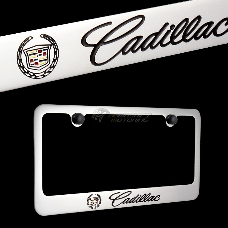 cadillac chrome license plate frame