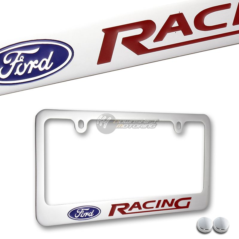 Ford racing chrome license plate frame #3