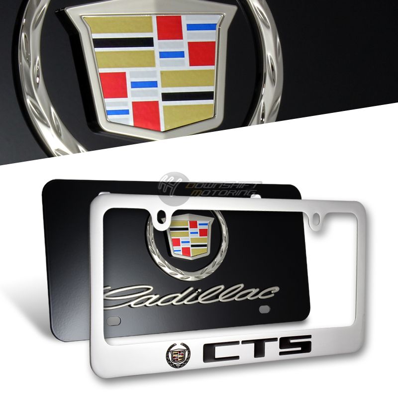DODGE 3D RAISED Emblem Black Stainless Steel License Plate Frame Rust Free