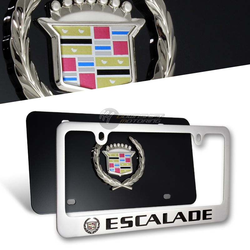 Cadillac 3D Chrome Stainless Steel License Plate Frame