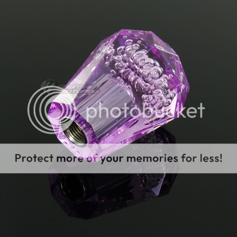 VIP Diamond Crystal Bubble Manual Drift Shift Knob 60mm PURPLE