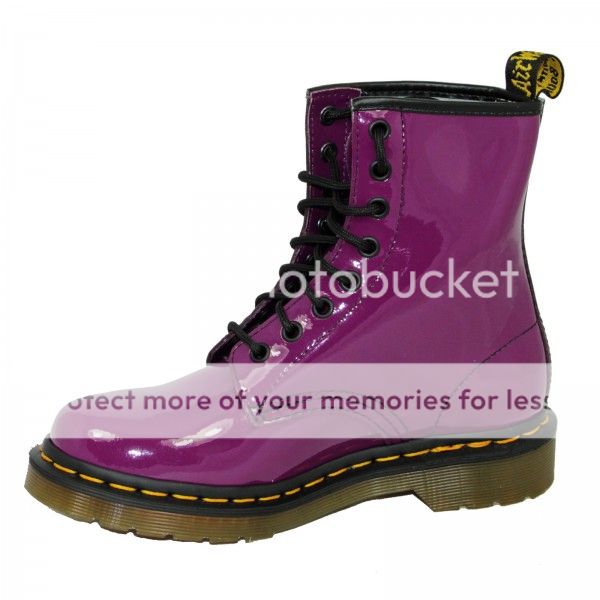 New Dr Doc Martens Ladies Size 6 Style 1460 Purple Leather Boots