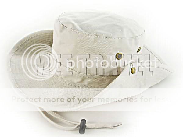 Camping Fishing Boonie Wide Brim Bush Hat LIGHT KHAKI  