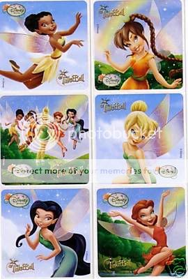 12 Tinkerbell & Friends Stickers   Great for Parties  