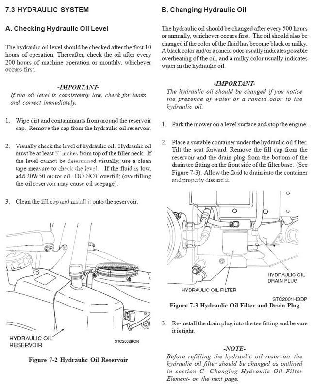 Changing hydraulic Fluid in tiger cub | LawnSite.com™ - Lawn Care ...